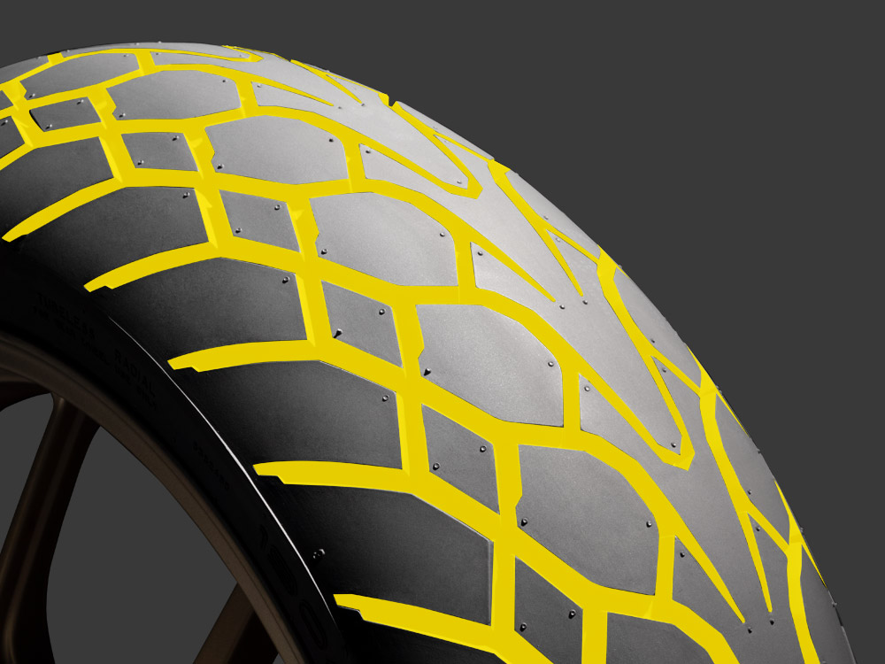 Dunlop Mutant tread pattern graphic