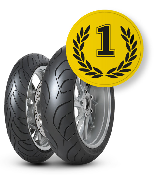 Winnend packshot van de Dunlop RoadSmart III-test