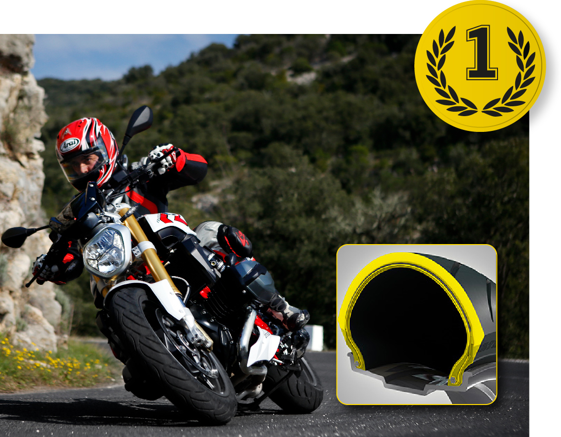 Pneu RoadSmart III da Dunlop numa BMW R1200 RS – n.º 1 em manobrabilidade quando novo