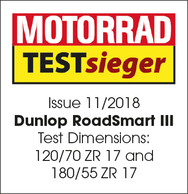 RoadSmart III Motorrad testni logotip za zmago